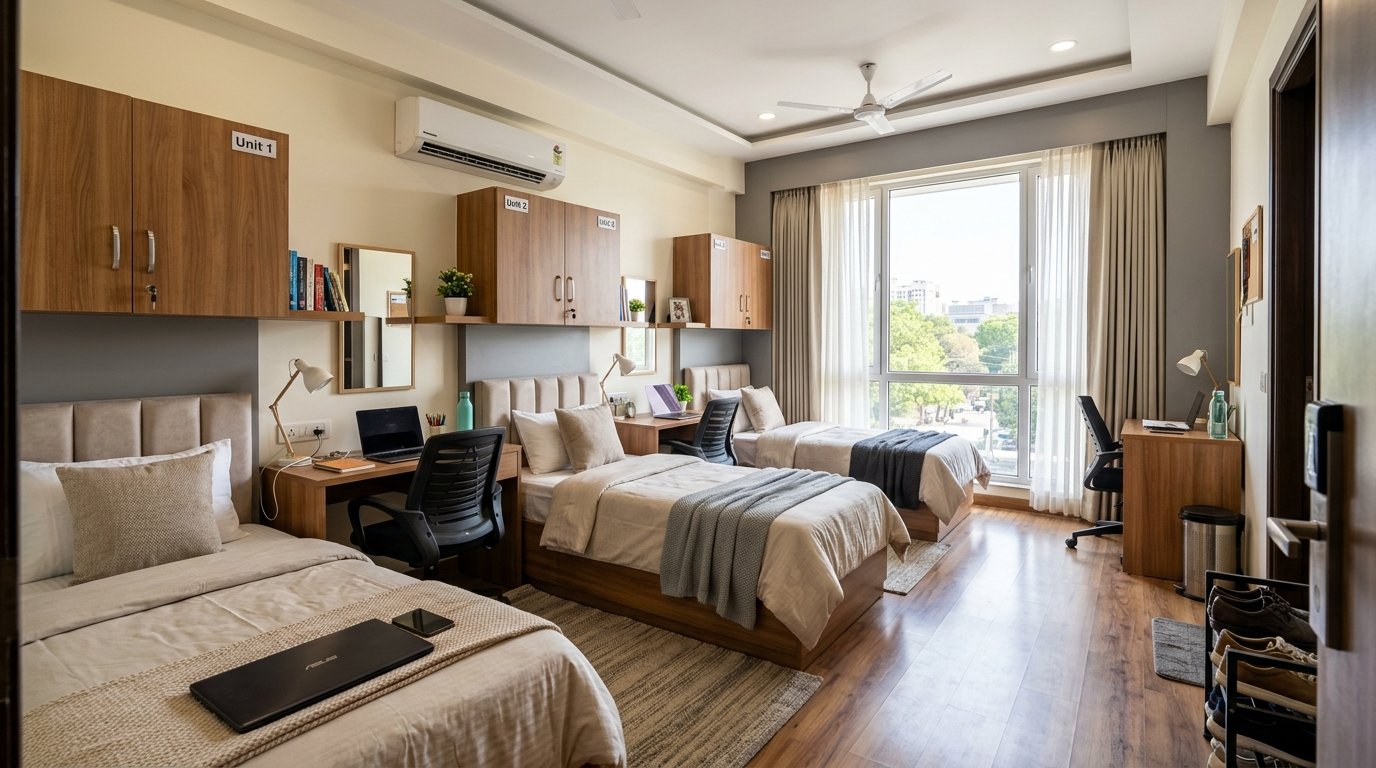 Triple Sharing Room Urban Nest PG